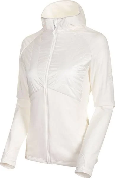 Mammut Aconcagua Light Hybrid Hooded Jacket - Women's Bright White, Xs