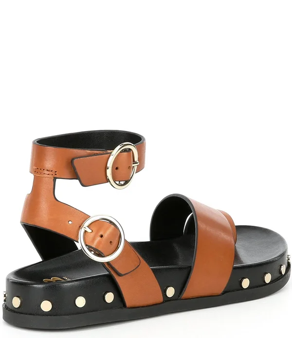 GB Main-Stage Leather Studded Toe-Loop Sandals - 7.5M