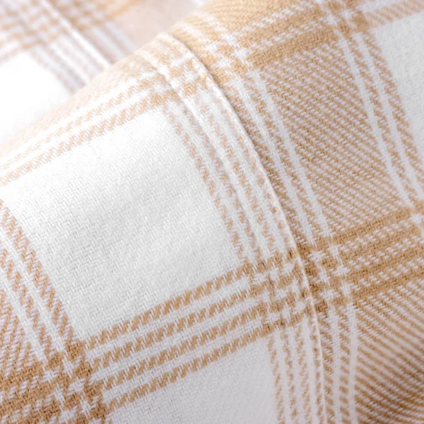 Twin Durham Plaid Flannel Sheet Set Khaki - Martha Stewart