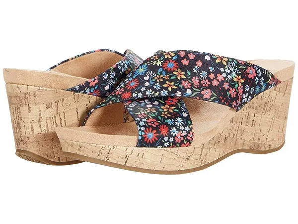 Women's LifeStride Donna Wedge Sandal - Black - Size 9