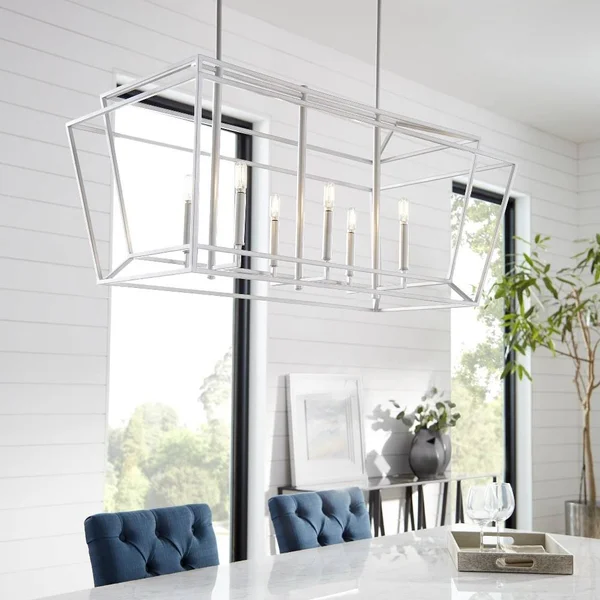 Quorum Monument 6 Light Linear, Classic Nickel - 8507-6-64, 2 x 20"