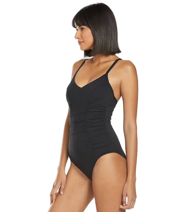 Seafolly DD Cup One Piece - Black, Size 14 93% Meryl Nylon/7% Elastane