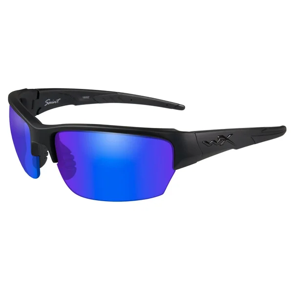 Wiley x Saint Matte Black, Polarized Blue Mirror