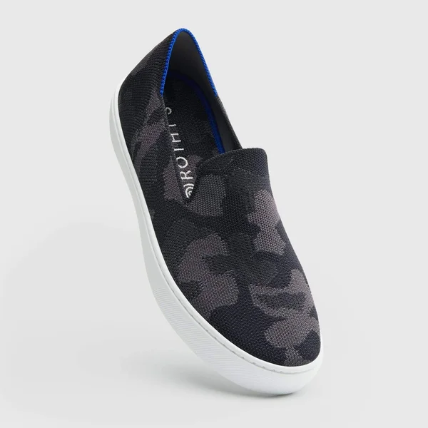 Rothy&s Grey Slip-On Sneakers, Grey Camo, Size 11