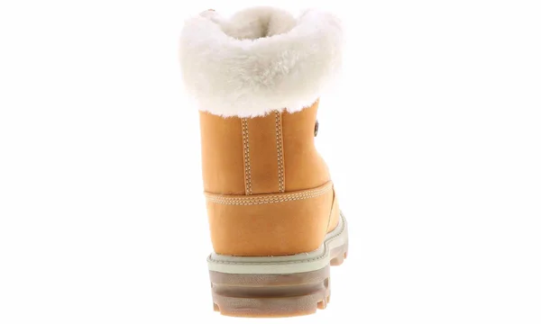 Lugz Boys& Empire Hi Fur Work Boot, Size: 4, Wheat
