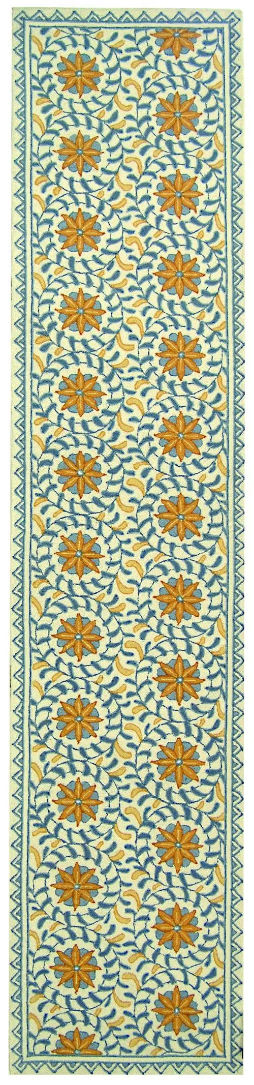 Safavieh Chelsea HK150A 5&6x22 x 5&6x22 Round Ivory, Blue Area Rug