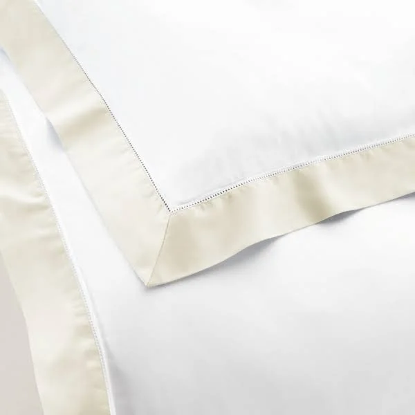 Ralph Lauren Home Organic Sateen Border King Duvet, Cream, King, Comforters & Duvets Duvet Covers King Duvet Cover Sets