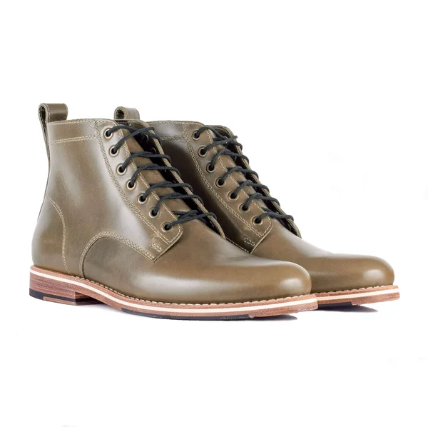 Helm The Zind Boots in Olive, Men's Size 9/EE, Babbo Leather