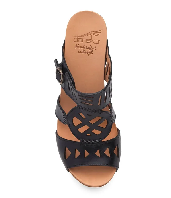 Dansko Women's Oralee Black Waxy Full Grain