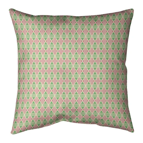 Porch & den Gilmore Lined Diamonds Throw Pillow - 20 x 20 - Pink & Teal - Faux Suede