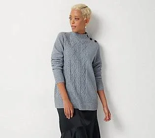 J Jason Wu Cable Sweater - Size X-Large, LT Heather Grey