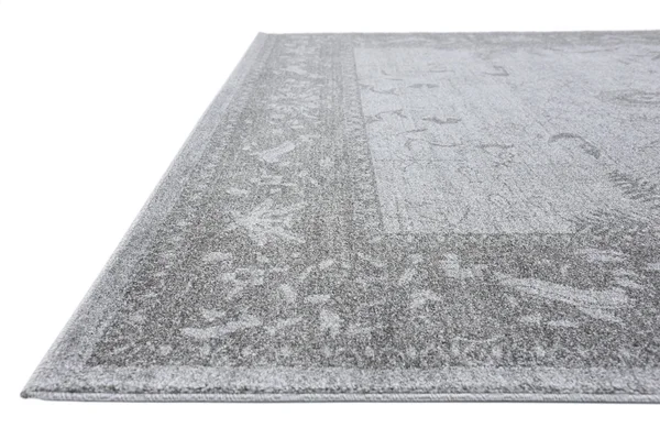 Unique Loom La Jolla Floral Light Gray 8& 0 x 8& 0 Square Rug