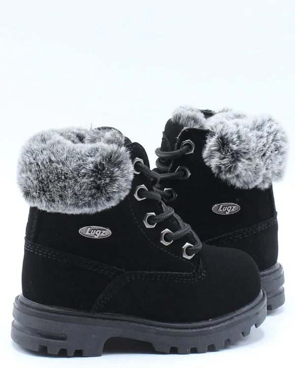 Lugz Empire Hi Fur T - Girls 6 Toddler Black Boot Medium