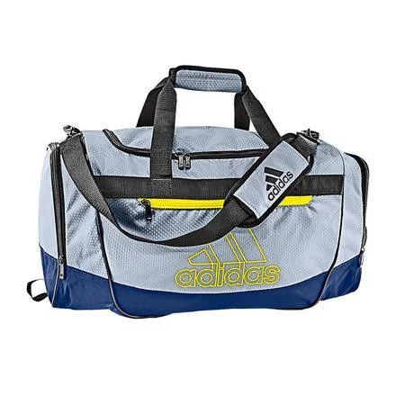 Adidas Defender Iii Medium Duffel, Grey/Dark Blue/Shock Yellow/Black, One Size