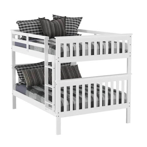 Donco Kids Mission Bunk Bed, Full/Full, White