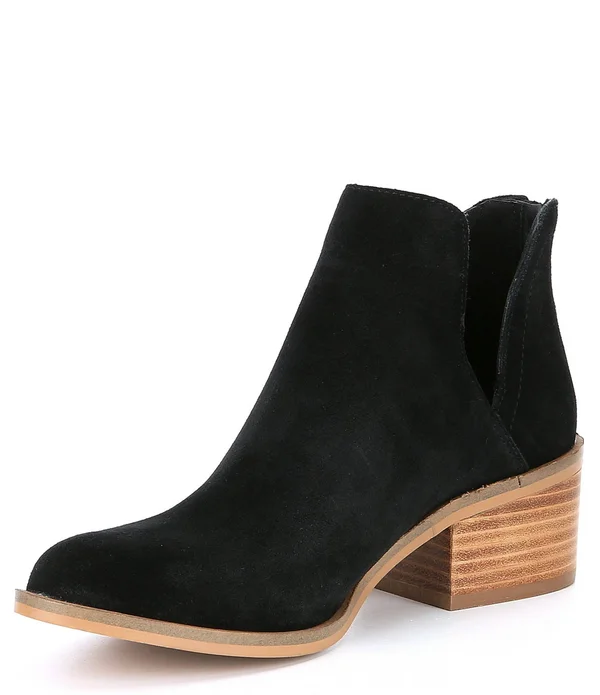 Steve Madden Lancaster Bootie Black Suede - Women's, Size: 6.5