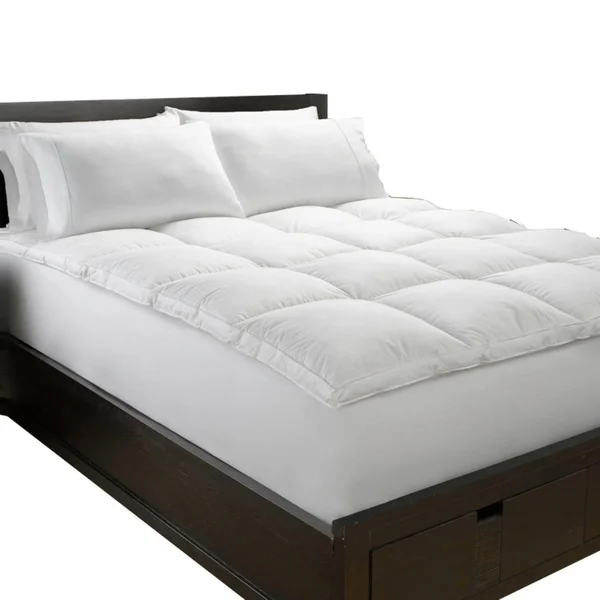 White Goose Down Feather Bed, Cal King