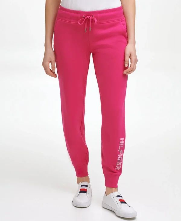 Tommy Hilfiger Sport Women's Logo Terry Jogger - Deep Fuschia