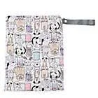 Itzy Ritzy Travel Happens Medium Sealed Wet Bag in Raining Cats and Dogs - Stashes Wet Dirty Items from The Baby's Outings, Gym