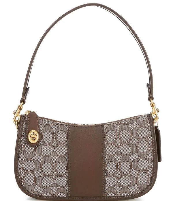 Coach Original Signature Swinger Shoulder Bag - Oak Maple/Brass