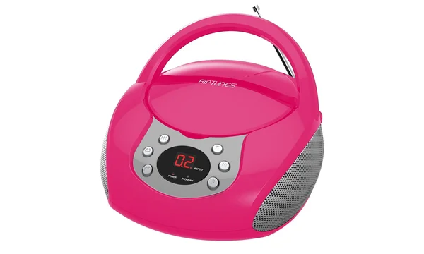 Riptunes CD Boombox w/ AM/FM Radio - Pink