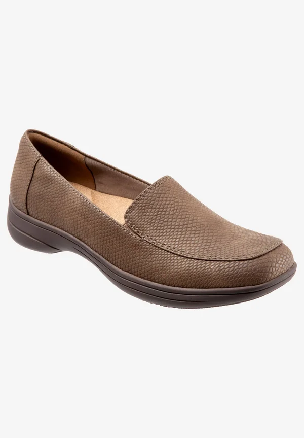Trotters Women's Jacob Loafer - Size: 11, Dark Taupe Snake Print Leather