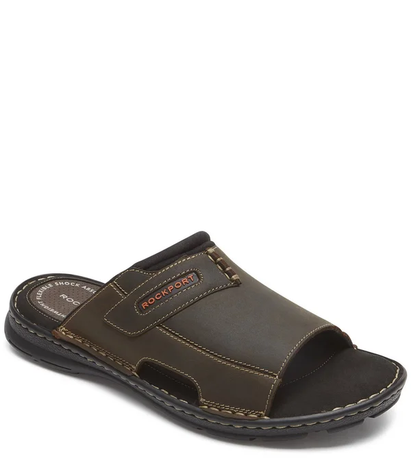 Rockport Men's Darwyn 2 Slide, Size: 7 W, Brown