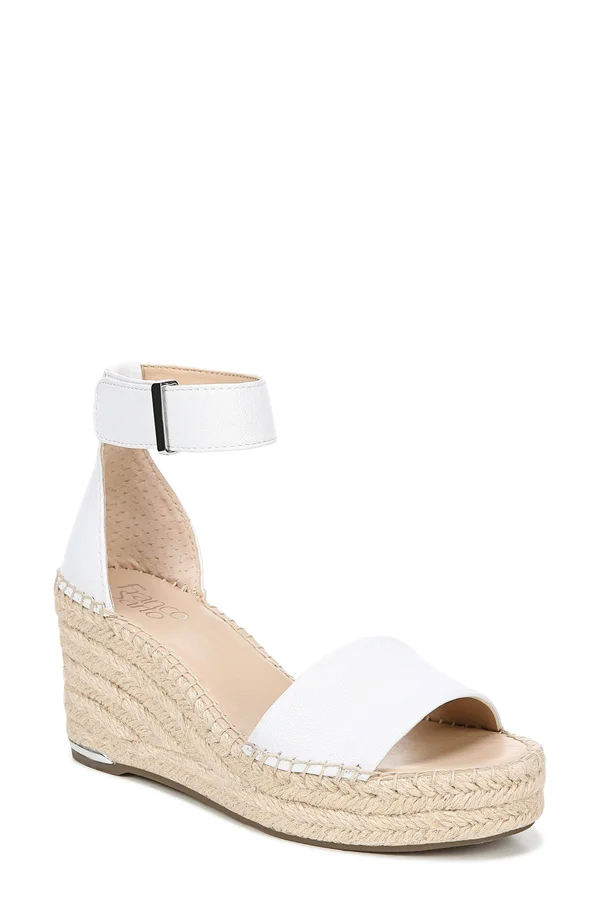 Franco Sarto Clemens Wedge Sandals - White