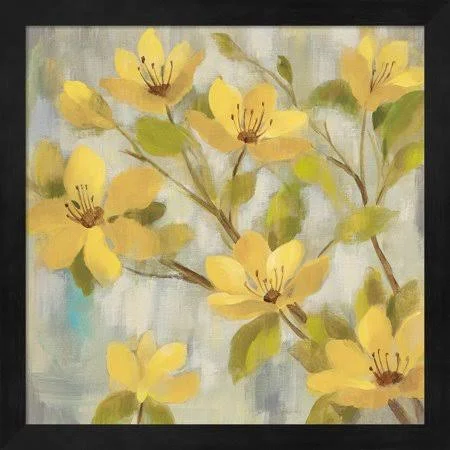 Golden Bloom I Neutral by Silvia Vassileva - Framed Wall Art, 13.25w x 13.25h