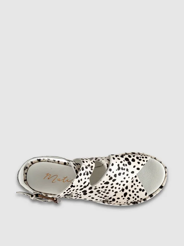 Matisse Runaway Women's Platform - Black, White Spot, 8 M