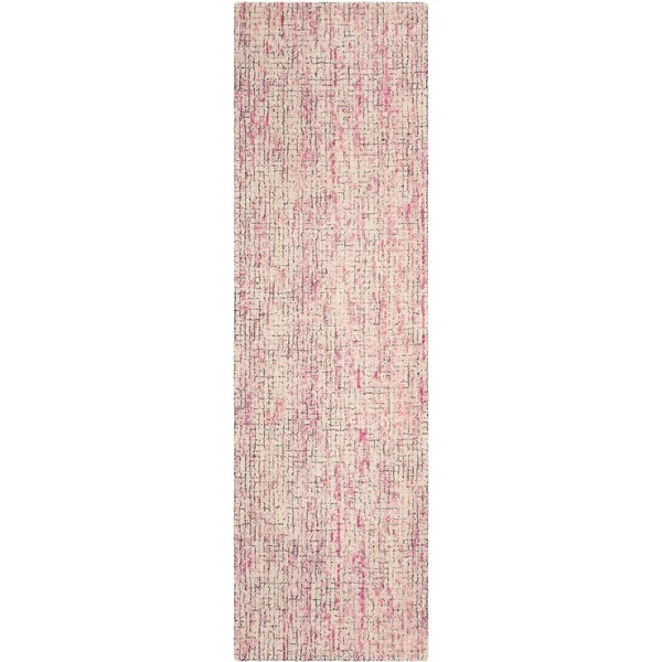 Safavieh 2&-3x22 x 8& Abstract ABT473U Ivory - Pink Rug
