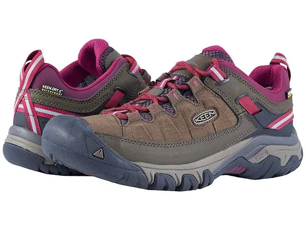 Keen Women's Targhee EXP Waterproof Shoe - 6.5 - Canteen, Grape Wine