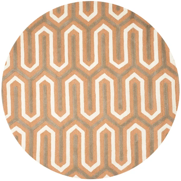 Safavieh Cambridge Orange & Grey 6& x 6& Round Rug