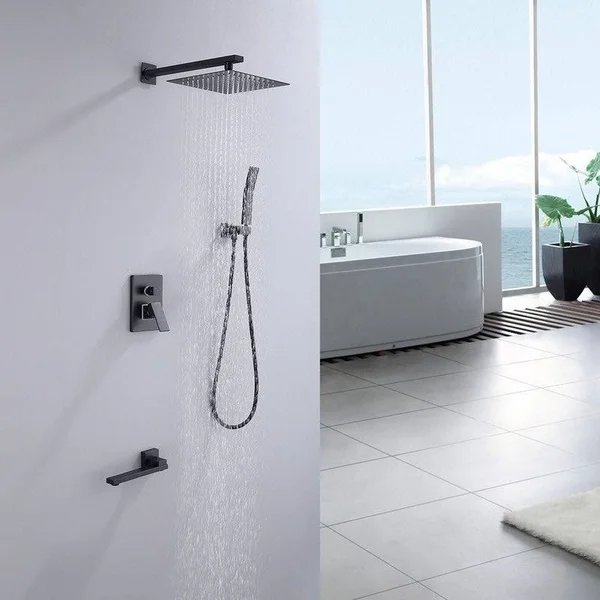 Matrix Decors RCS85012MB-MD Complete Shower System with Rough-In Valve