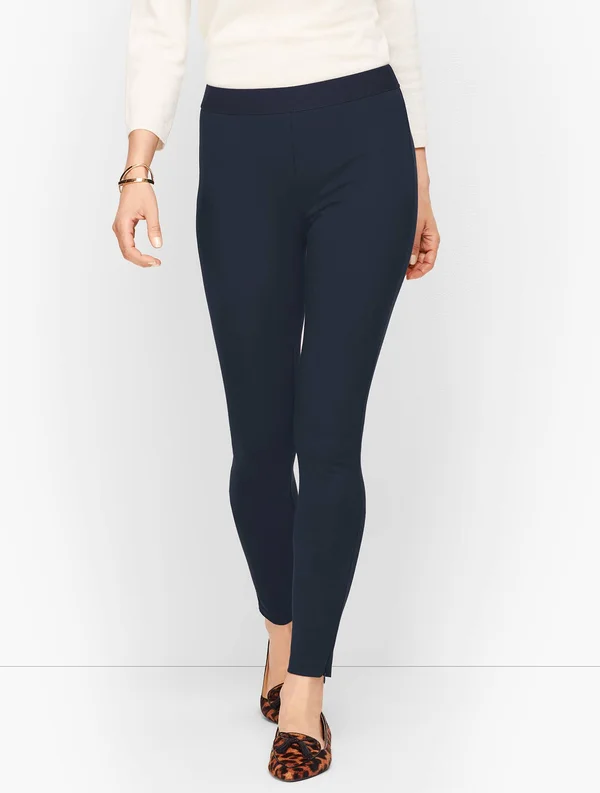 Plus Size - Talbots Soho Leggings - Ponte - Blue - 16