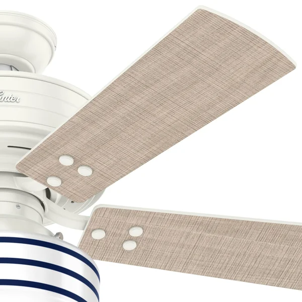 Hunter Cedar Key 44x22 Outdoor Ceiling Fan w/LED Light - Matte Black - 54149