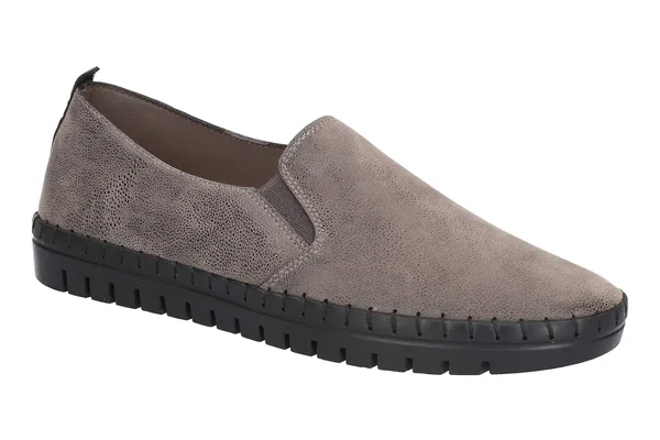Easy Street Fresh Women's Slip-On Sneakers, Size: 5.5, Med Grey