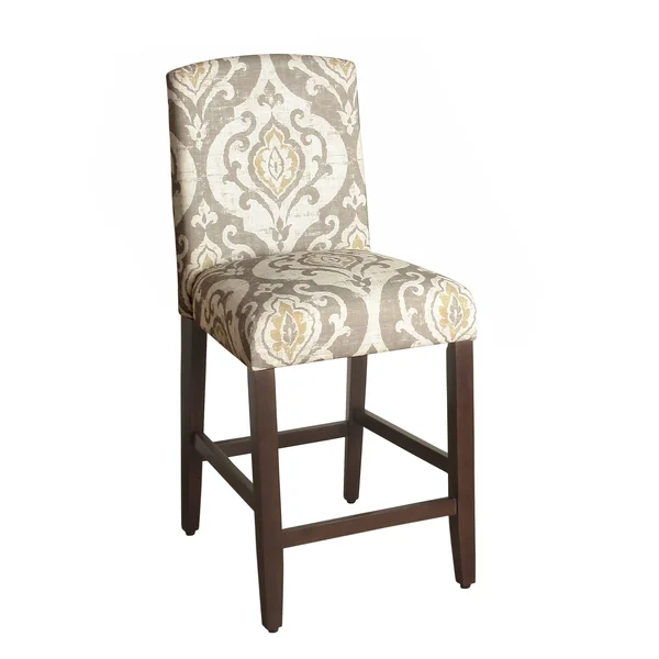 HomePop Suri Tan/Taupe/Cream Fabric 24-inch Counter-Height Curved-Top Barstool