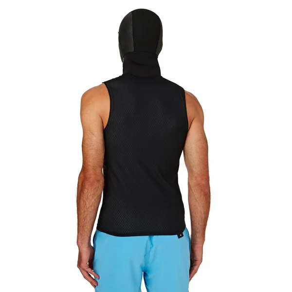 Xcel Celliant Jacquard Vest with 2mm Hood - Black Small