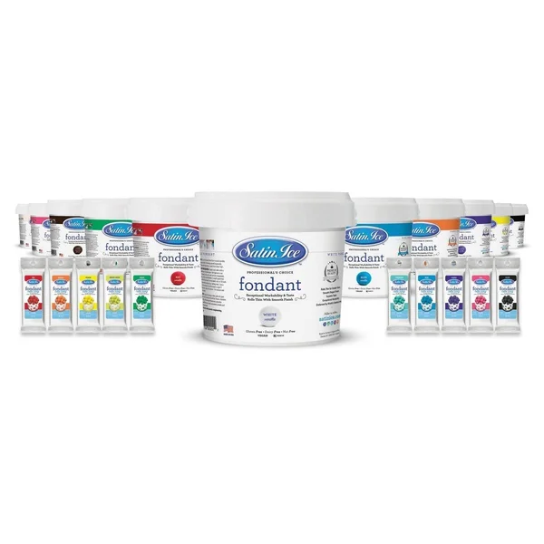 Satin Ice Rolled Fondant Icing Ivory 20 Pounds