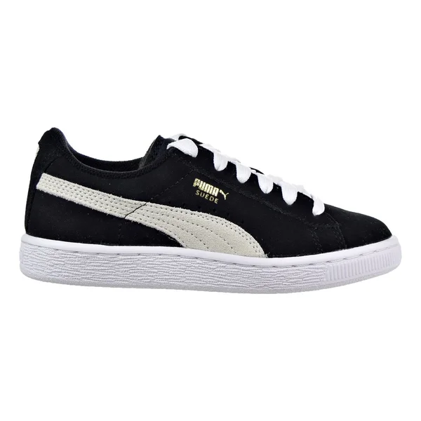 Puma Suede Little Kids& Shoes - Black/White, 13.5