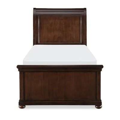 Theodis Sleigh Headboard Greyleigh Baby & Kids Size: Twin, Color: Warm Cherry
