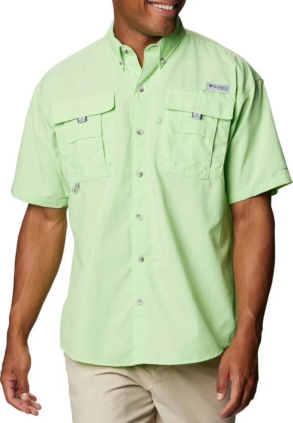 Columbia Men's PFG Bahama Button Down Shirt, XXS, Green