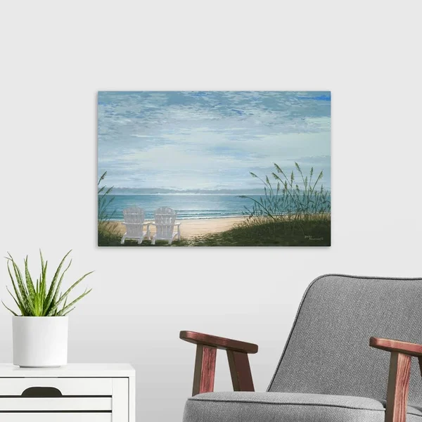 Beach Chairs, Canvas Wall Art, 24x16, Great Big Canvas