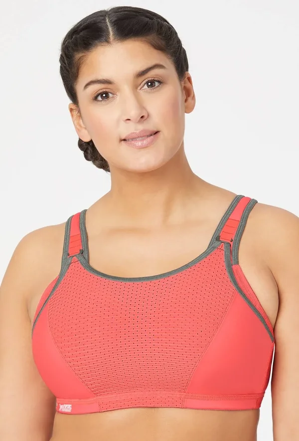 Women's Glamorise Elite Adjustable Underwire Sports Bra - Size 34G - White