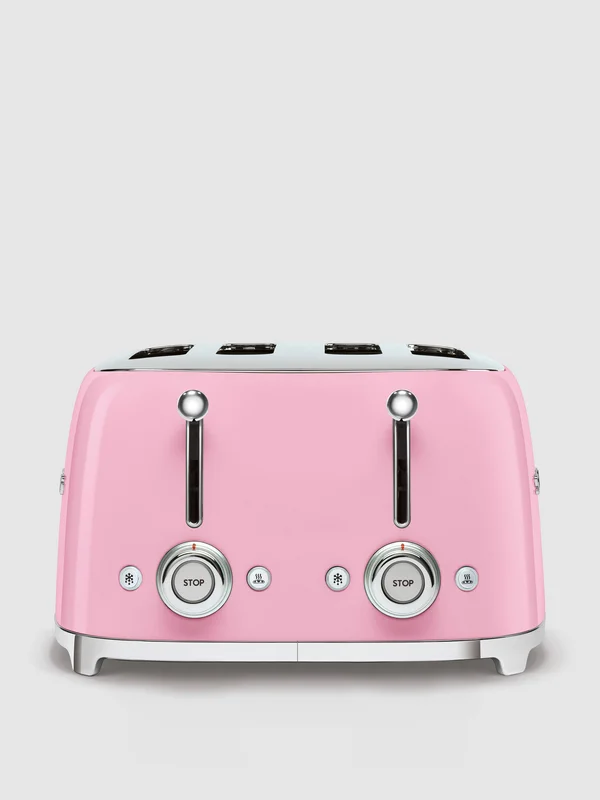 Smeg 4x4 Slot Toaster - Pink