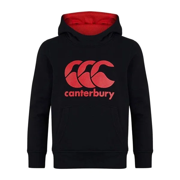 Canterbury Over Head Fleece Hoodie - Mens - Meteorite/Fiery Red