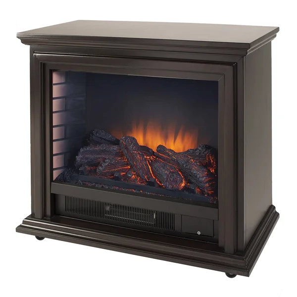 Pleasant Hearth Espresso Sheridan Mobile Infrared Fireplace