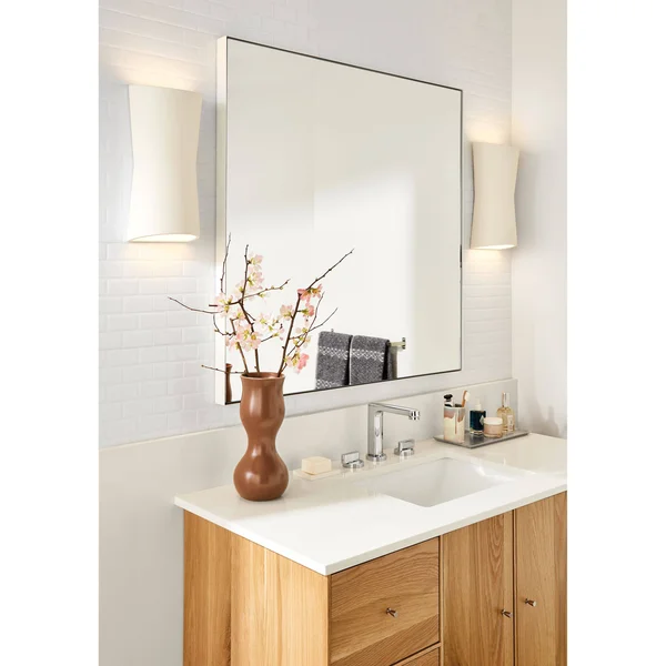 Room & Board, Modern Infinity Mirror 2D 24W 36H in Taupe Grey