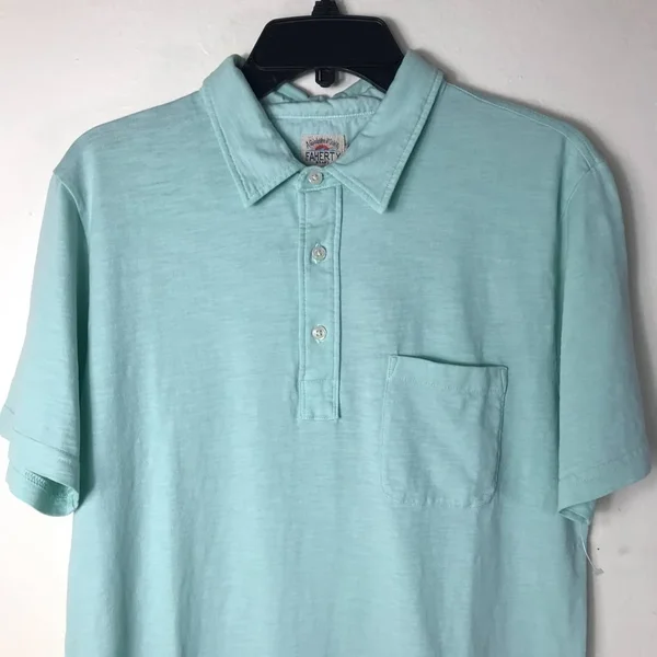 Faherty Sunwashed Polo Shirt - Men's Water Blue - M